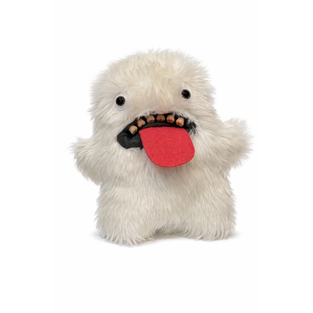 Fuggler Funny Ugly Monster Plush White Hairy Toy Spin Master 9” Polyester